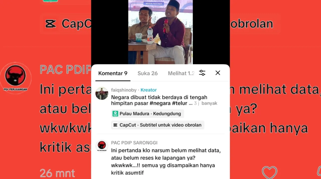Viral Peternak Muda Sumenep Disentil Akun PAC PDI Gegara Kritik Harga Telur