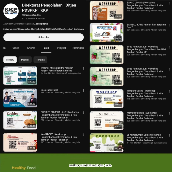Daftar Pelatihan BBP3KP Direktorat Jenderal Penguatan Daya Saing Produk Kelautan dan Perikanan (PDSPKP), Kementerian Kelautan dan Perikanan (KKP).