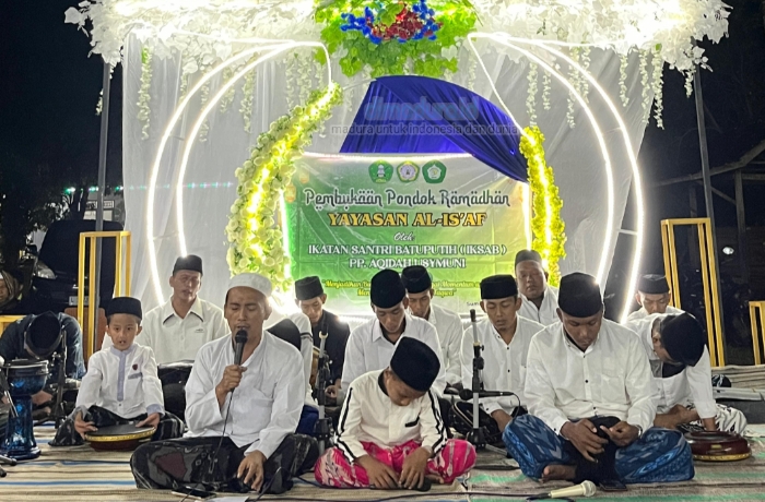 Pondok Ramadhan Yayasan Al-Isâ€™af Juruan Laok Dibuka Meriah, Santri Baca Sholawat Nariyah 4444 Kali