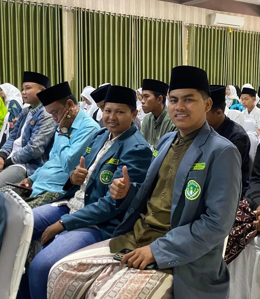 Ketua PAC IPNU Ganding, Muhammad Ihsan (paling depan) saat mengikuti proses pemilihan Ketua PC IPNU Sumenep 2026 di PP Nasyrul Ulum, Bluto 