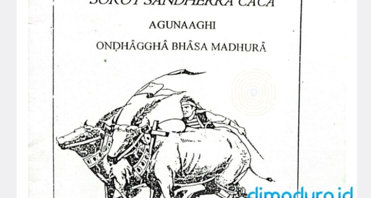 File Sorot Sandherrâ Caca Aghuna’aghi Onḍhâgghâ Bhâsa Madhurâ Angghidhânnèpon Haji Muakmam (Sc. Cover File/Arsip Dimadura)