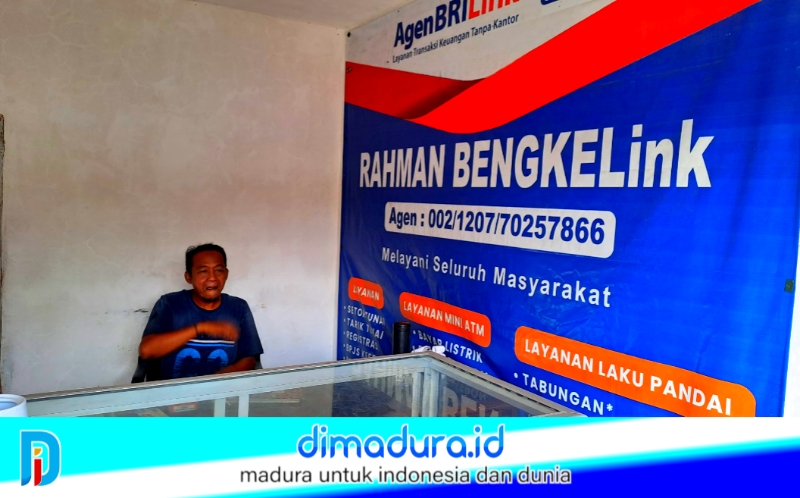 Rahman BENGKELink, Agen BRILink di Kecamatan Gapura Sumenep (Foto: Mazdon/dimadura.id)