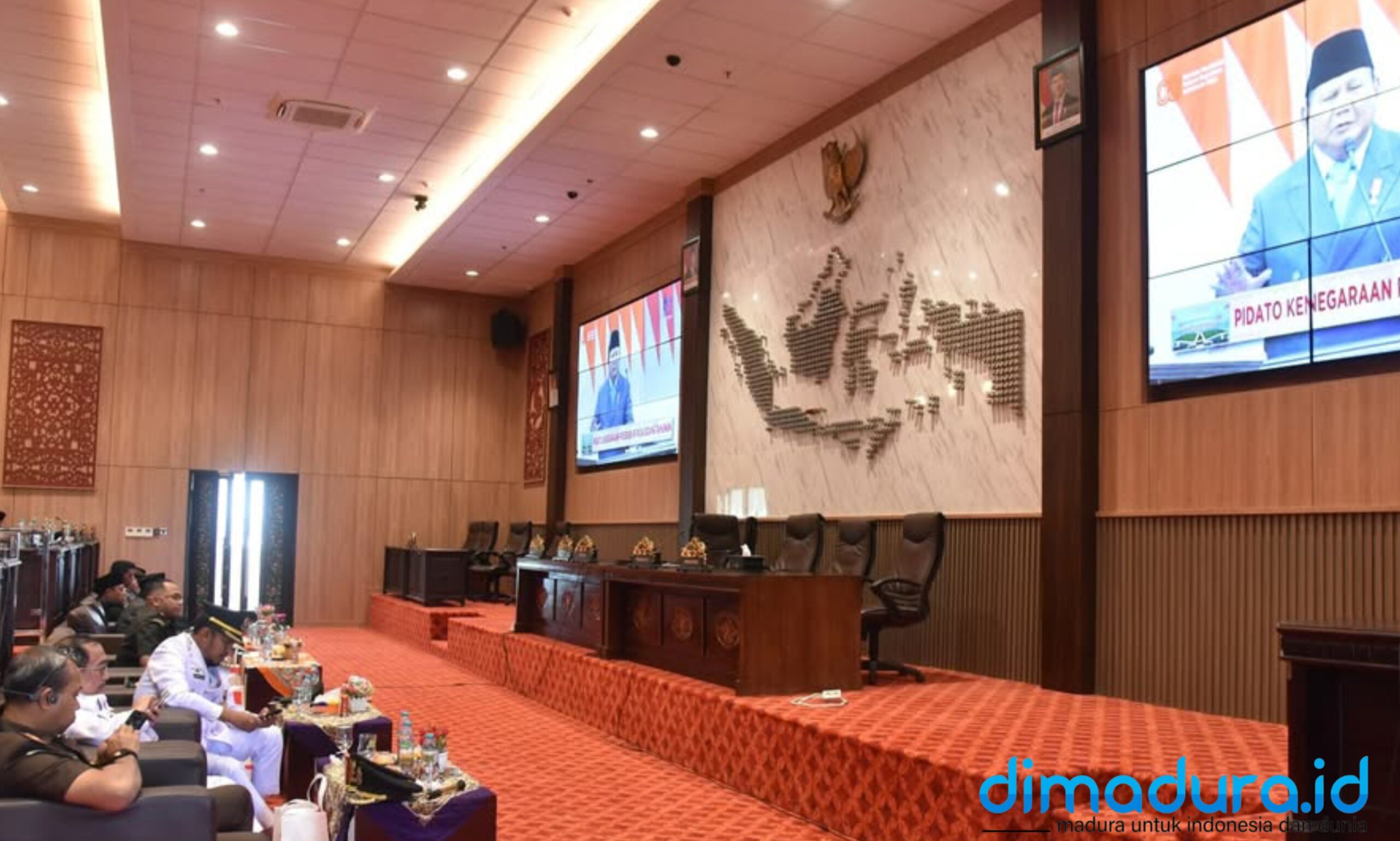 Saat Rapat Paripurna Secara Seksama Mendengarkan Sidang Tahunan Mpr Ri-Dpd Ri Dan Pidato Kenegaraan Presiden Republik Indonesia, Prabowo Subianto. (Foto: Istimewa/Doc. Dimadura).