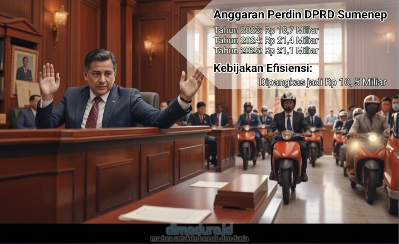 Gambar Ilustrasi Anggaran Perdin DPRD Sumenep dari Tahun 2023 hingga 2025 (efisiensi). Oknum Legislator Komisi III DPRD Sumenep Diduga Rutin Cairkan Perdin Tanpa Kehadiran. (Doc. Dimadura)