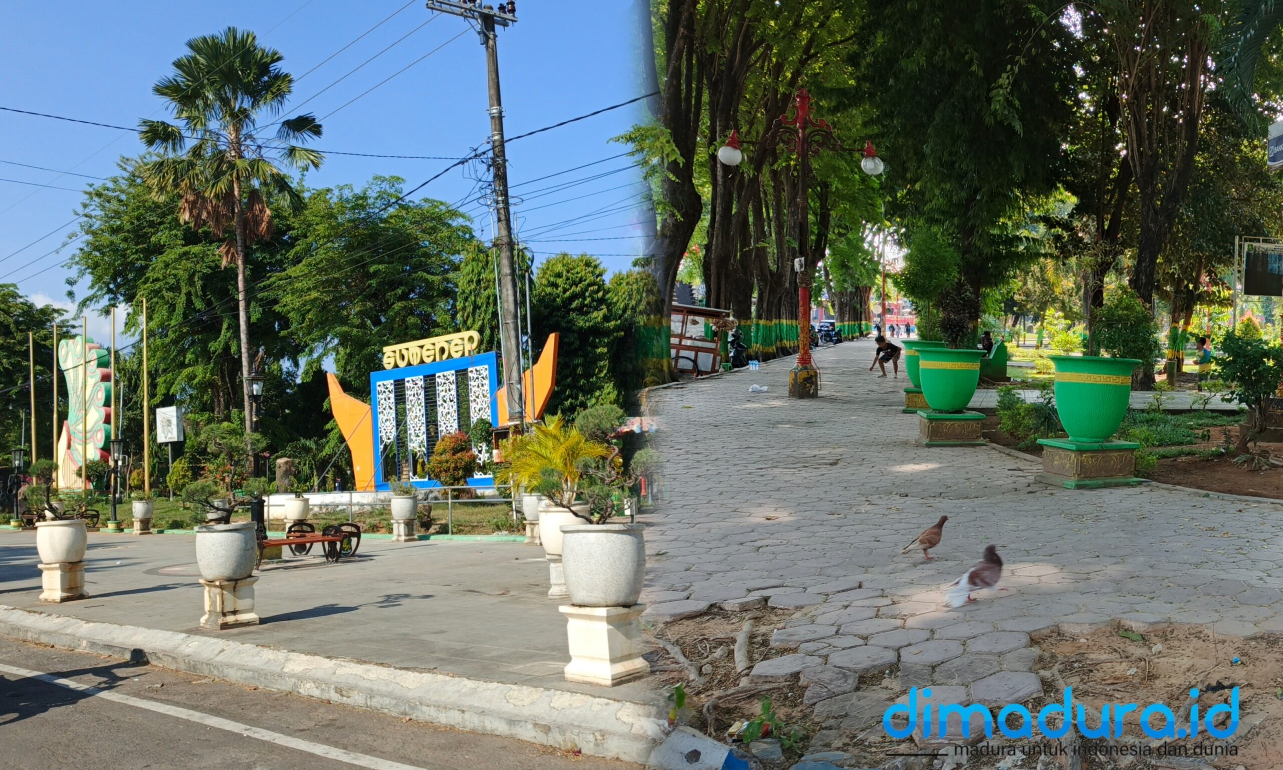 ‎Foto: Kondisi Taman Potre Koning atau lebih dikenal sebagai Taman Bunga Sumenep. (Ari/Doc. Dimadura).