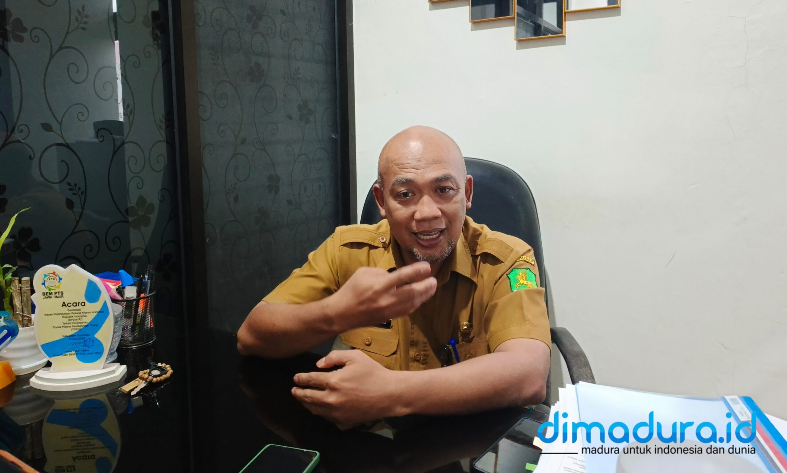 Foto: Kepala Bidang Penempatan dan Perluasan Kerja Dinas Ketenagakerjaan (Disnaker) Sumenep, Eko Kurniawan, (Ari/Doc. Dimadura).