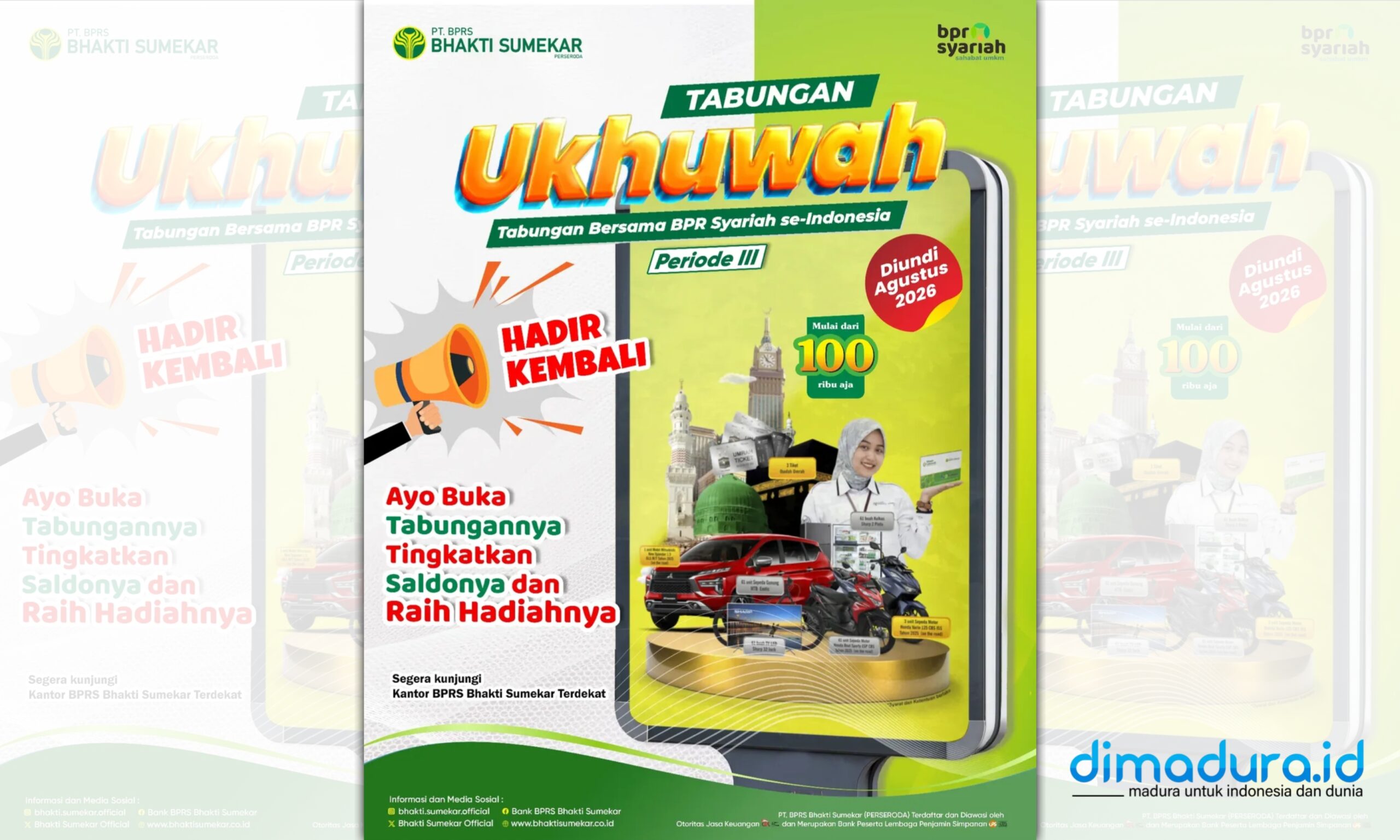 Foto: Pamflet Program Tabungan Ukhuwah BPRS Bhakti Sumekar Kabupaten Sumenep, (Istimewa/Doc. Dimadura).