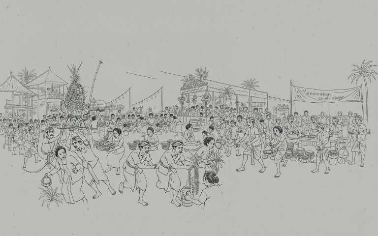 Gambar Ilustrasi Kosakata Bahasa Madura Acakarbâ (Doc. Dimadura)