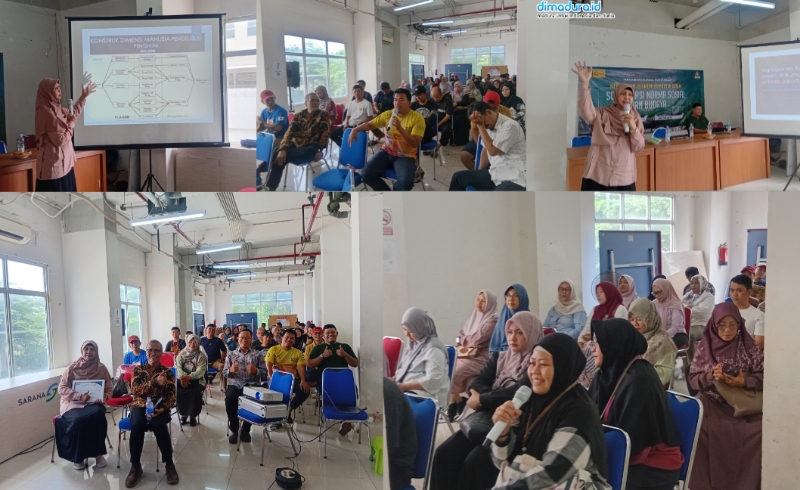 Kolase Potret Kegiatan Sosialisasi Program Pengabdian Masyarakat FIB UI 2025 di Menara Samawa, Pondok Kelapa, Jakarta Timur, Minggu 23 November 2025 (Foto: A'yat Khalili/Doc. Dimadura)