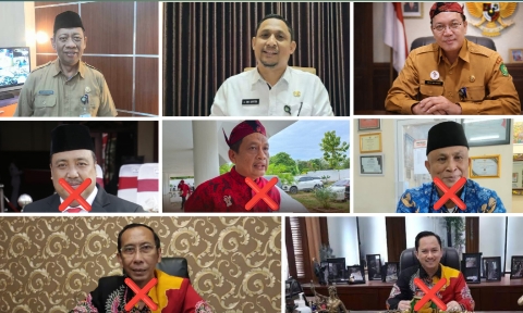 Foto: Daftar nama-nama calon Sekda, mulai dari yang berhasil masuk tiga besar hingga yang tidak lolos. (Ari/Doc. Dimadura).