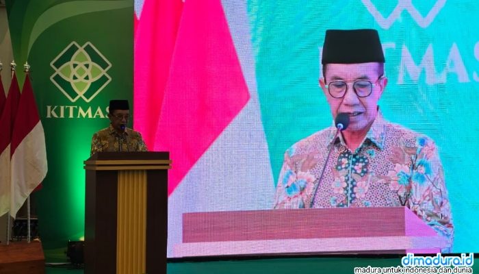 Bupati Pamekasan, Dr. Kh. Kholilurrahman, S.h., M.si., Saat Sambutan Di Acara Pengukuhan Pengurus Kitmas, 21 Februari 2026