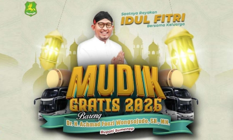 Foto: Poster Program Mudik Gratis 2026 Pemkab Sumenep, (Istimewa/Doc. Dimadura).