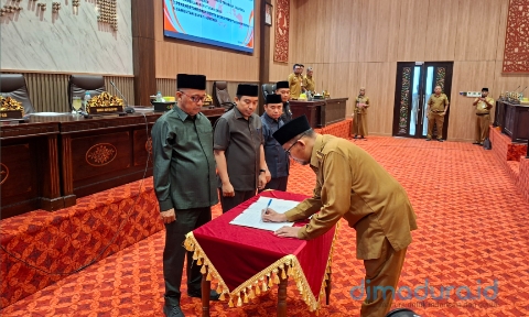 Foto: Rapat paripurna DPRD Sumenep, Selasa (7/4/2026). (Ari/Doc. Dimadura).