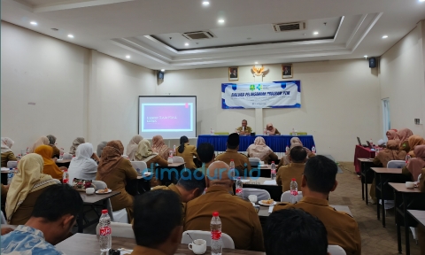 Foto: Kegiatan evaluasi pelaksanaan program Penyakit Tidak Menular (PTM) di De Baghraf Hotel Sumenep. (Ar/Doc. Dimadura).