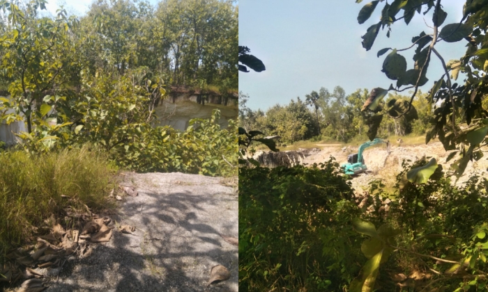 Kolase Jalan Ambrol Aktivitas Excavator Galian C