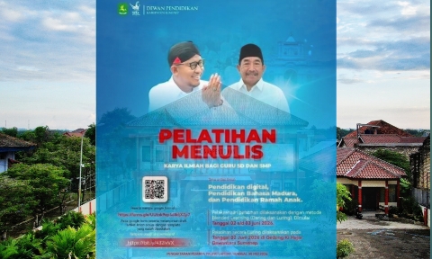 Foto: Pamflet pelatihan penulisan karya ilmiah bagi para guru tingkat sekolah dasar (SD) dan sekolah menengah pertama (SMP). (Istimewa/Doc. Dimadura).